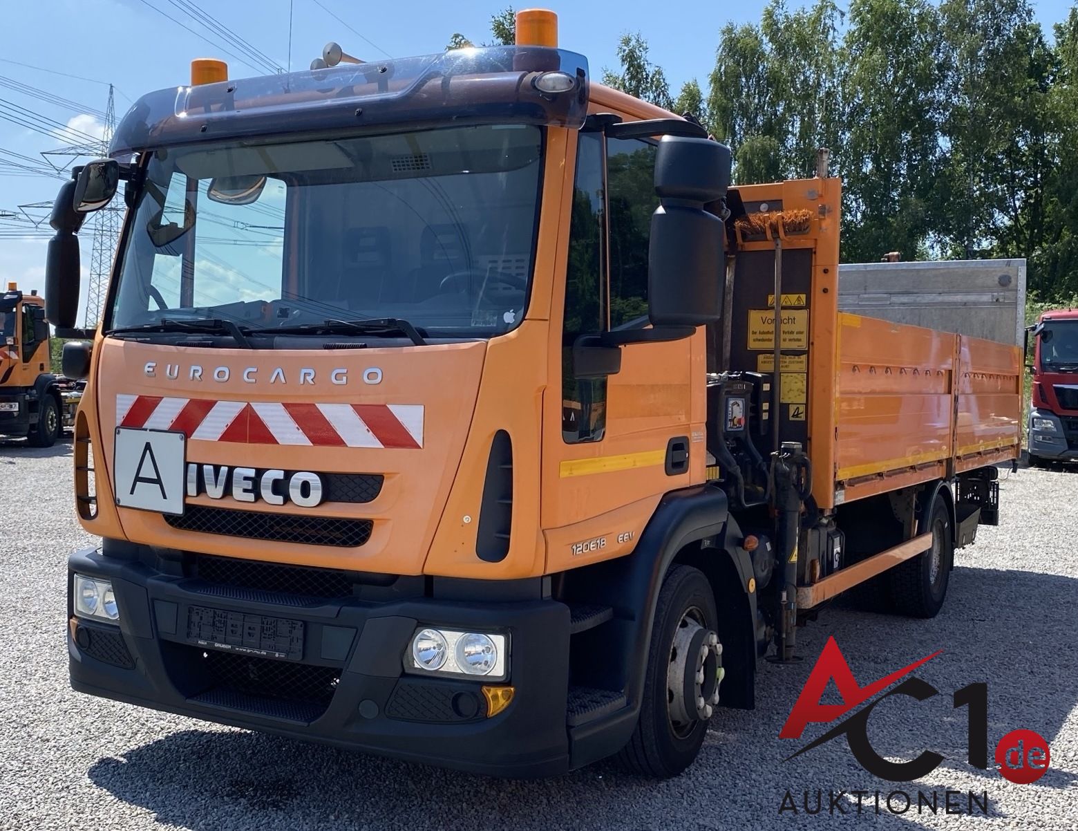 Iveco ML 120 E18 Pritsche mit LBW und Ladekran HIAB 066 D-2